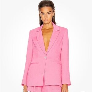 STAUD Vibrant Pink Madden Blazer Size S